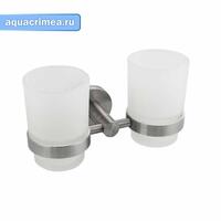 Стакан + стакан с креплением к стене, из нерж стали